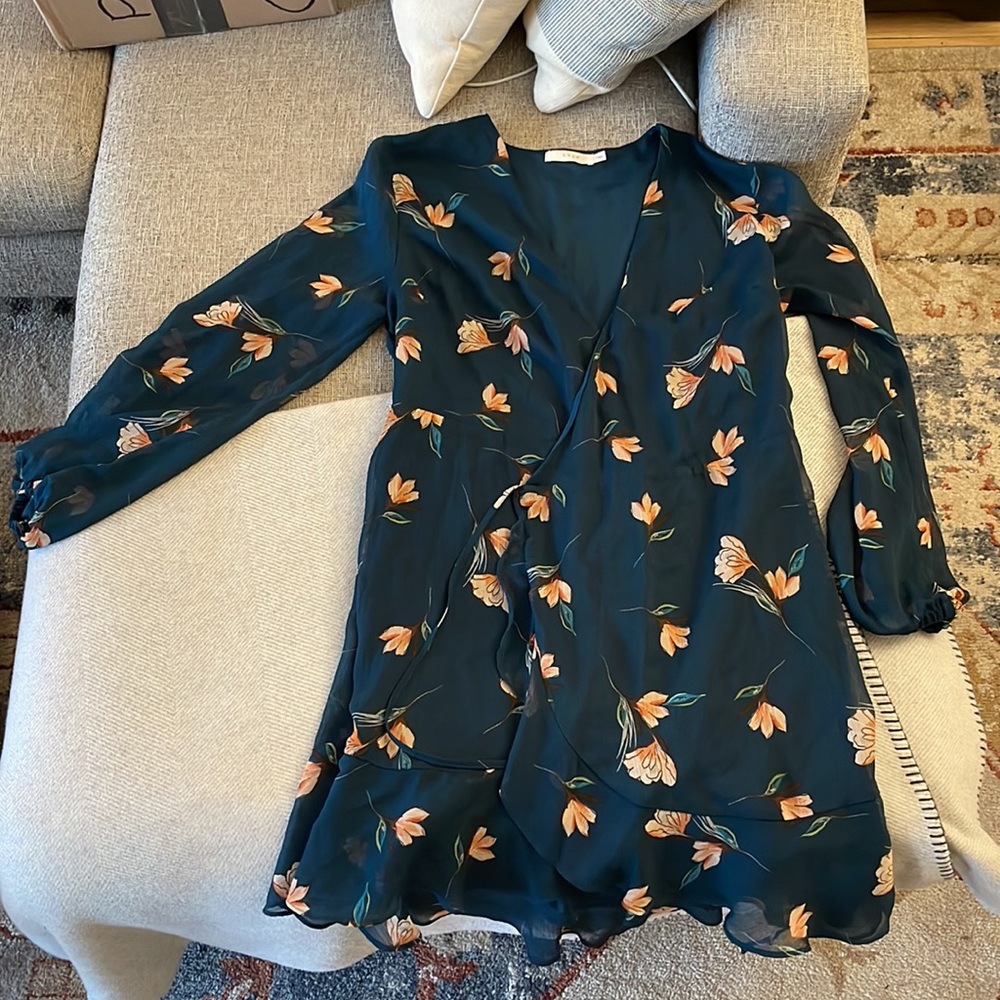 No rest for Bridget spring floral wrap dress